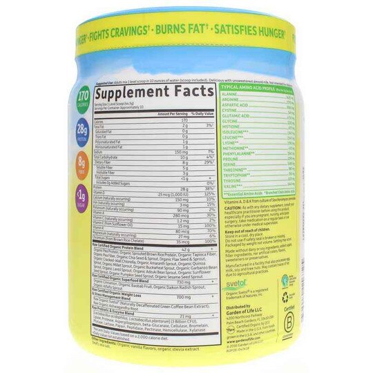 Raw Organic Fit High Protein for Weight Loss, GOL